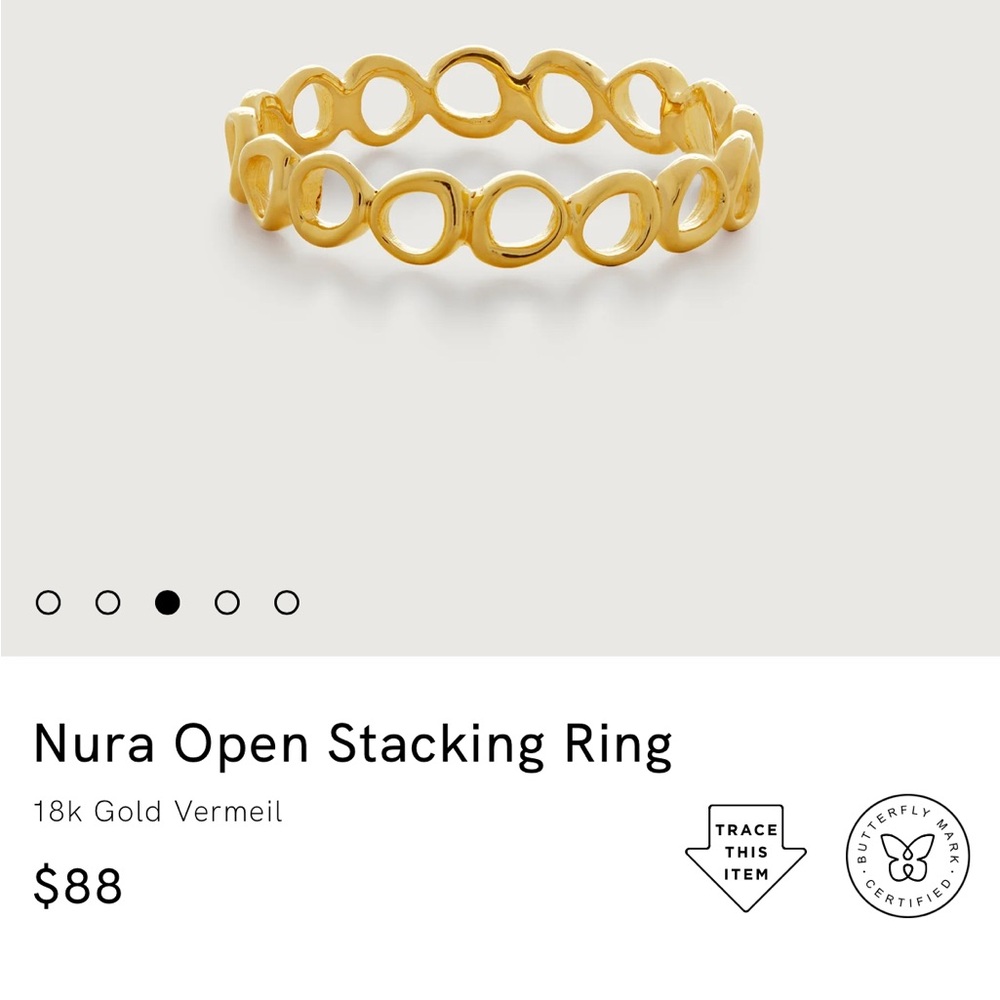 Monica Vinader Nura stacking ring